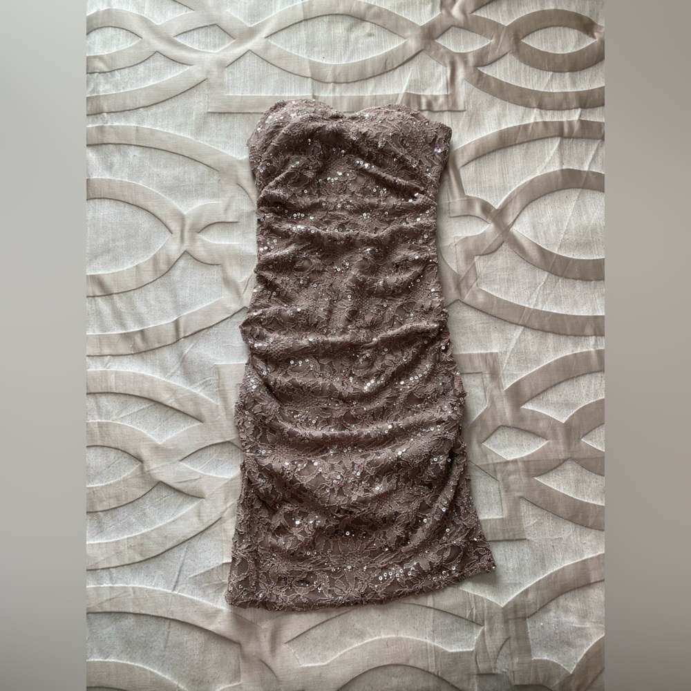 Arden B strapless sequin dress